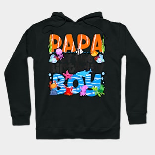 Papa Under Sea Birthday Party Boys Ocean Sea Animals Hoodie